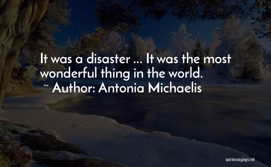 Antonia Michaelis Quotes: It Was A Disaster ... It Was The Most Wonderful Thing In The World.
