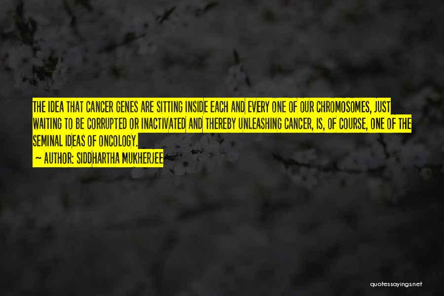 Siddhartha Mukherjee Quotes: The Idea That Cancer Genes Are Sitting Inside Each And Every One Of Our Chromosomes, Just Waiting To Be Corrupted