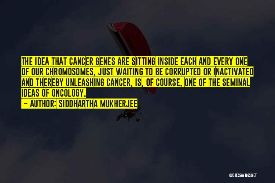 Siddhartha Mukherjee Quotes: The Idea That Cancer Genes Are Sitting Inside Each And Every One Of Our Chromosomes, Just Waiting To Be Corrupted