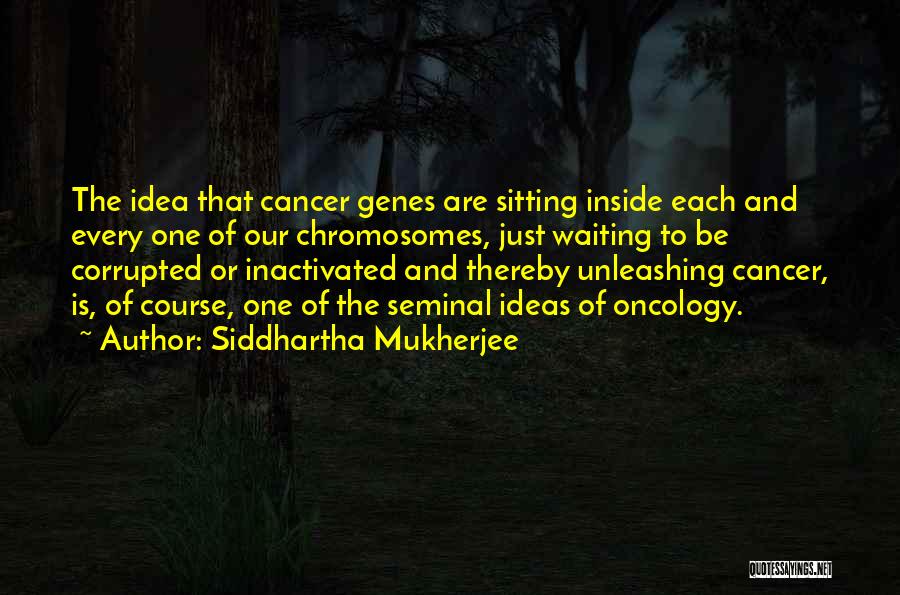 Siddhartha Mukherjee Quotes: The Idea That Cancer Genes Are Sitting Inside Each And Every One Of Our Chromosomes, Just Waiting To Be Corrupted