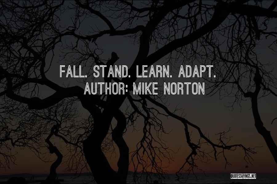 Mike Norton Quotes: Fall. Stand. Learn. Adapt.