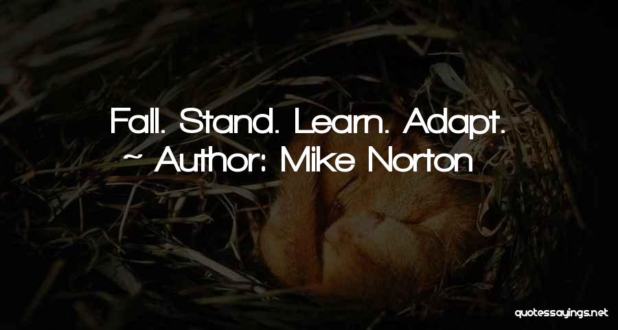 Mike Norton Quotes: Fall. Stand. Learn. Adapt.