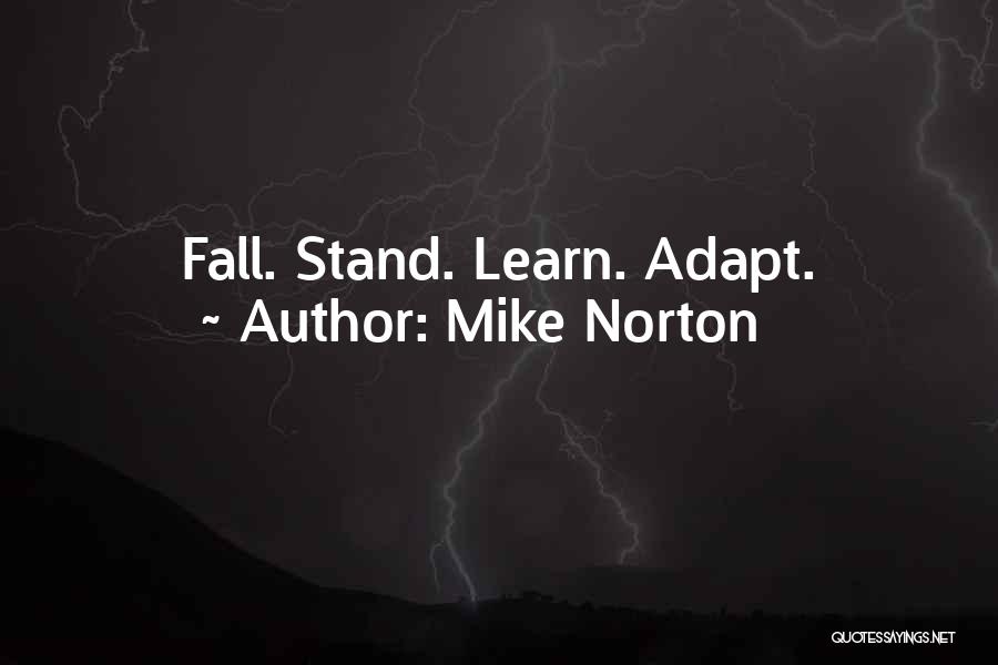 Mike Norton Quotes: Fall. Stand. Learn. Adapt.