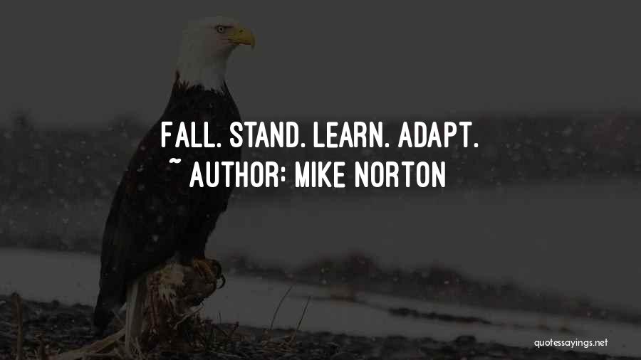 Mike Norton Quotes: Fall. Stand. Learn. Adapt.