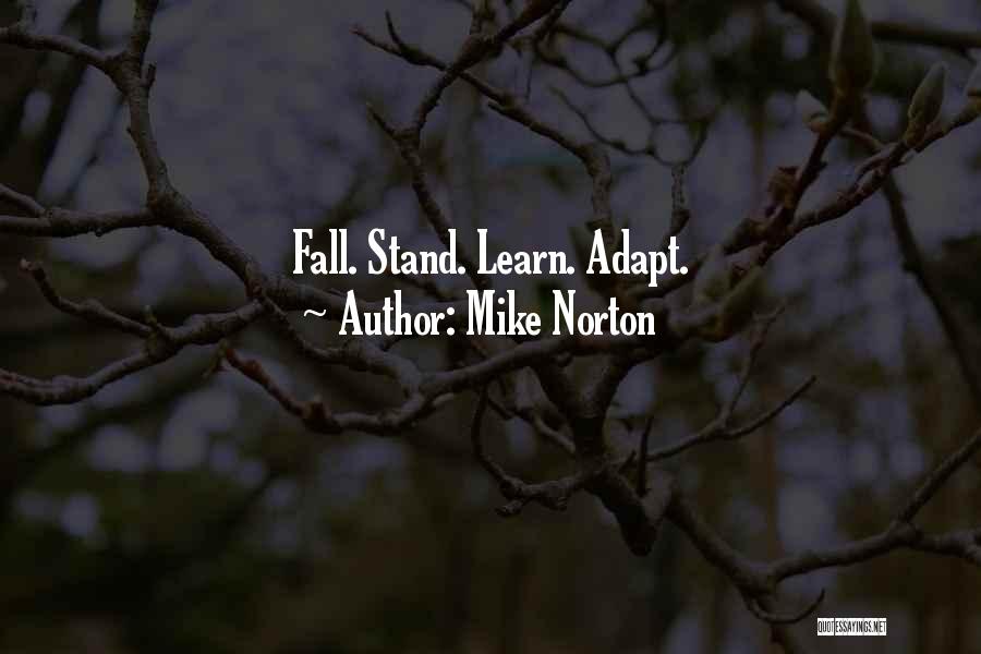 Mike Norton Quotes: Fall. Stand. Learn. Adapt.