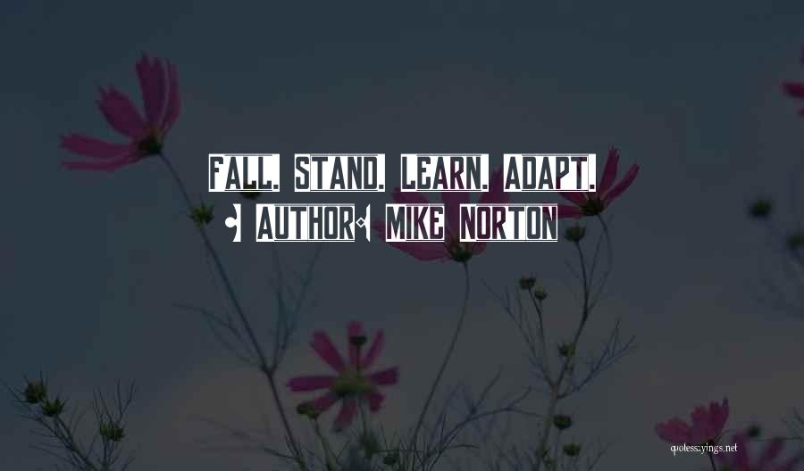 Mike Norton Quotes: Fall. Stand. Learn. Adapt.