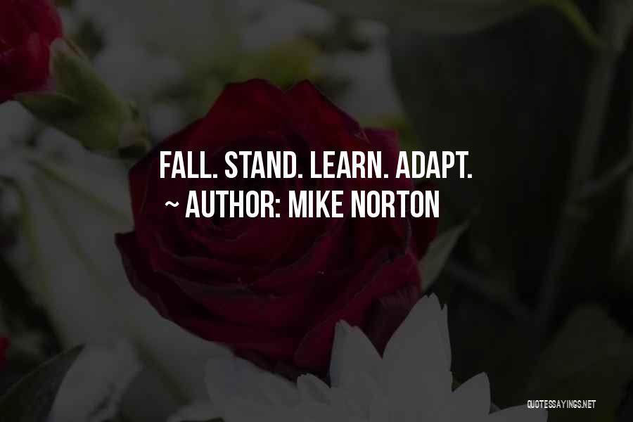 Mike Norton Quotes: Fall. Stand. Learn. Adapt.