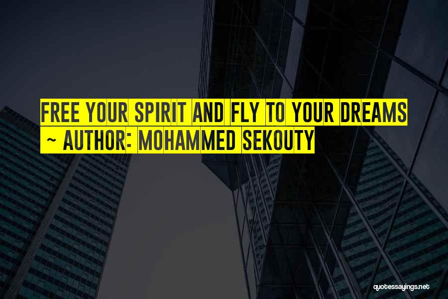 Mohammed Sekouty Quotes: Free Your Spirit And Fly To Your Dreams