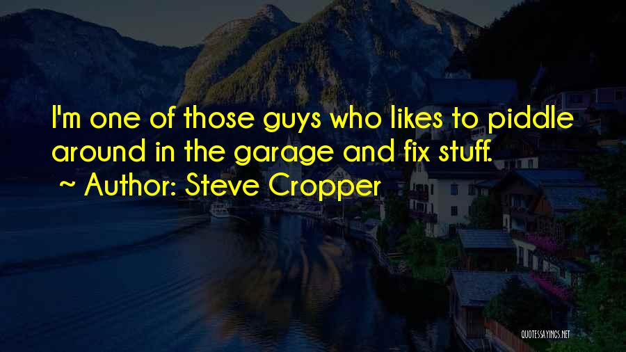 Steve Cropper Quotes: I'm One Of Those Guys Who Likes To Piddle Around In The Garage And Fix Stuff.