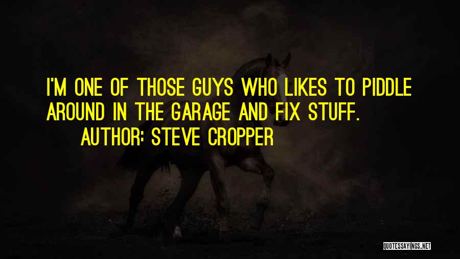 Steve Cropper Quotes: I'm One Of Those Guys Who Likes To Piddle Around In The Garage And Fix Stuff.