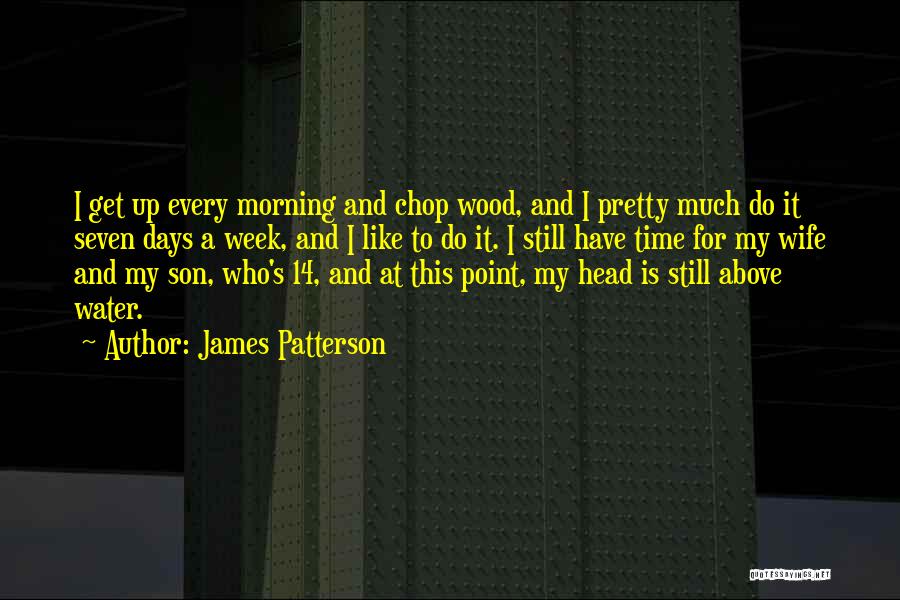 James Patterson Quotes: I Get Up Every Morning And Chop Wood, And I Pretty Much Do It Seven Days A Week, And I