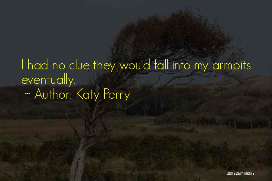 Katy Perry Quotes: I Had No Clue They Would Fall Into My Armpits Eventually.