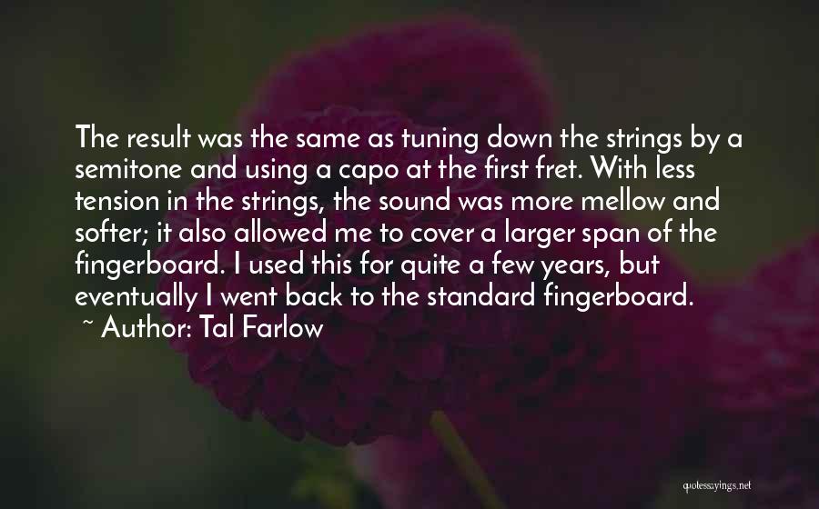 Tal Farlow Quotes: The Result Was The Same As Tuning Down The Strings By A Semitone And Using A Capo At The First