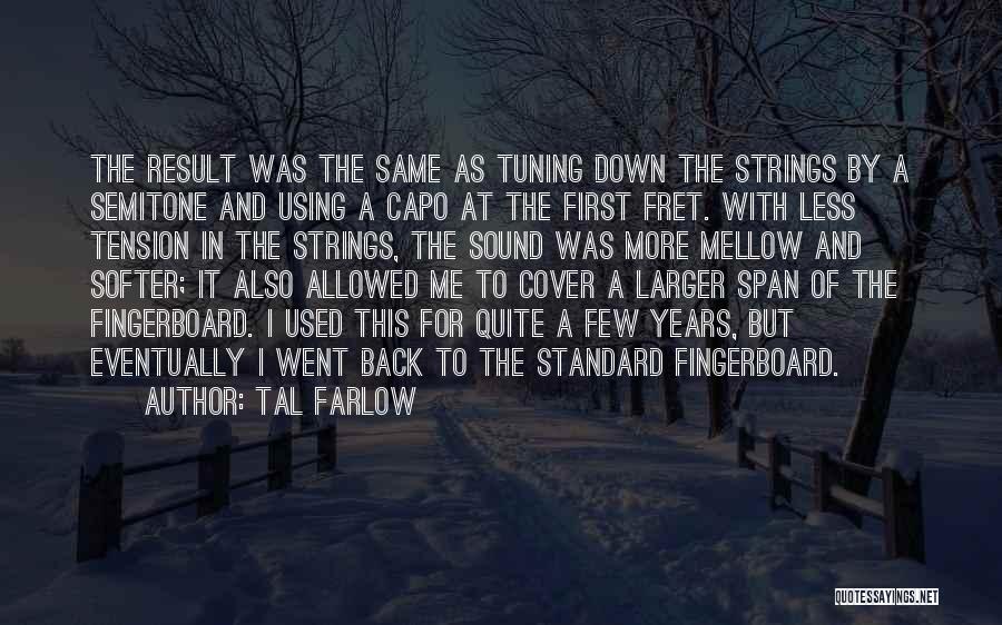 Tal Farlow Quotes: The Result Was The Same As Tuning Down The Strings By A Semitone And Using A Capo At The First