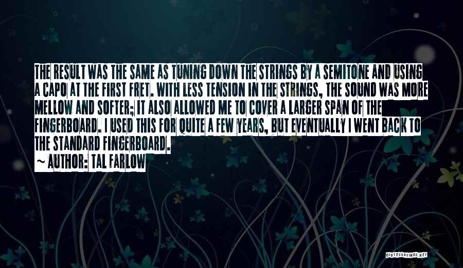 Tal Farlow Quotes: The Result Was The Same As Tuning Down The Strings By A Semitone And Using A Capo At The First