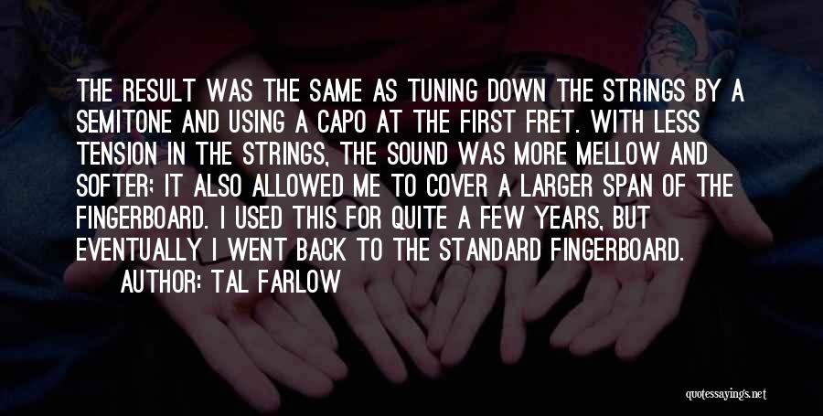 Tal Farlow Quotes: The Result Was The Same As Tuning Down The Strings By A Semitone And Using A Capo At The First