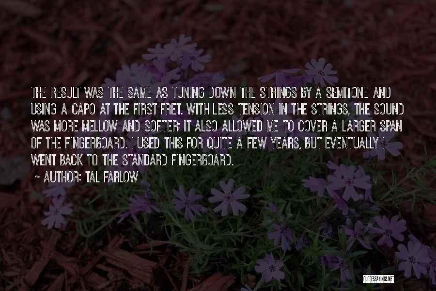 Tal Farlow Quotes: The Result Was The Same As Tuning Down The Strings By A Semitone And Using A Capo At The First