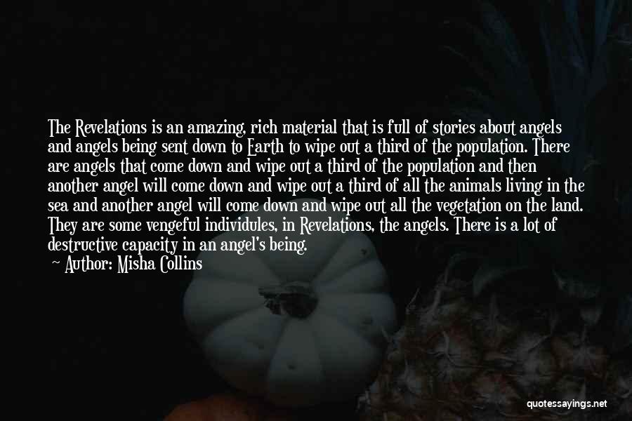 Misha Collins Quotes: The Revelations Is An Amazing, Rich Material That Is Full Of Stories About Angels And Angels Being Sent Down To