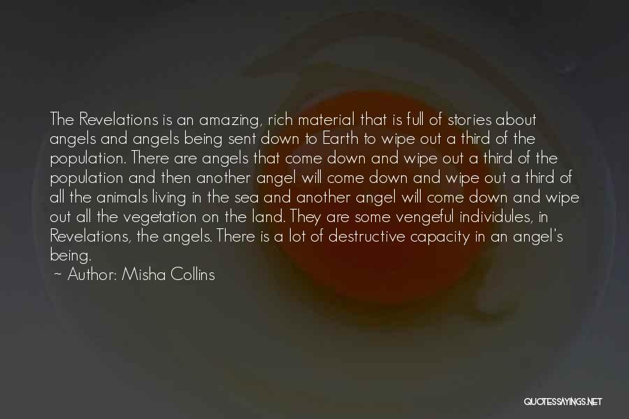 Misha Collins Quotes: The Revelations Is An Amazing, Rich Material That Is Full Of Stories About Angels And Angels Being Sent Down To