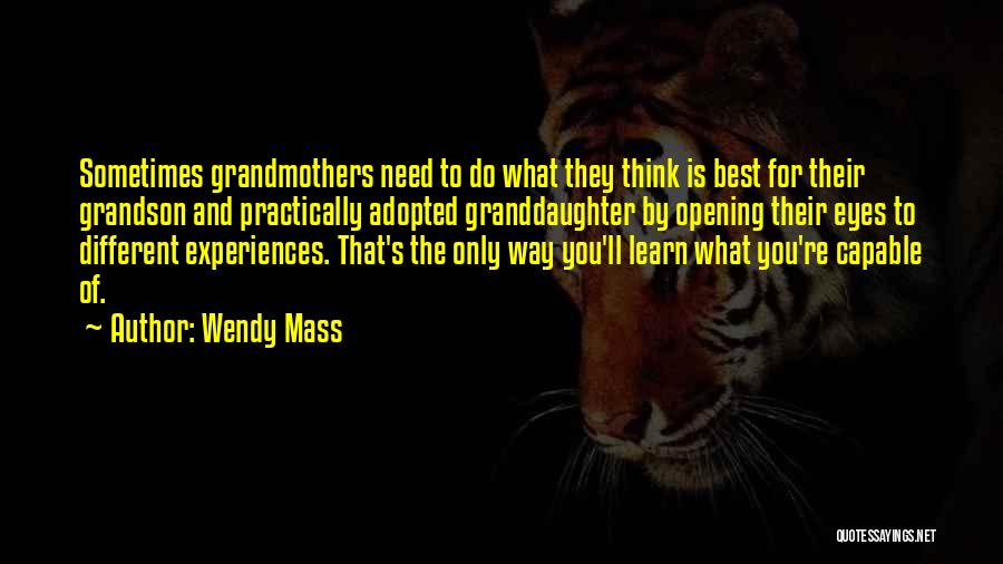 Wendy Mass Quotes: Sometimes Grandmothers Need To Do What They Think Is Best For Their Grandson And Practically Adopted Granddaughter By Opening Their