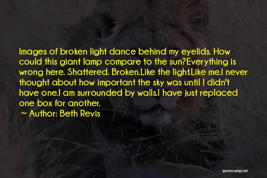 Beth Revis Quotes: Images Of Broken Light Dance Behind My Eyelids. How Could This Giant Lamp Compare To The Sun?everything Is Wrong Here.