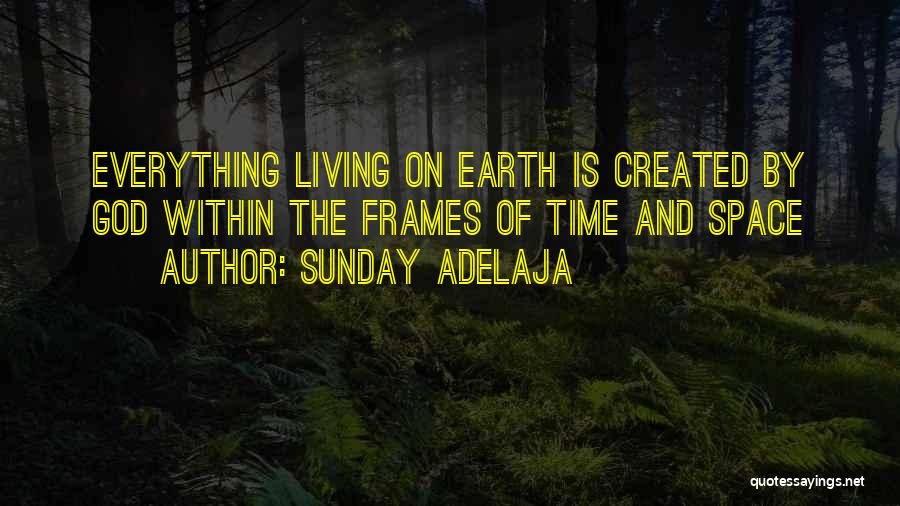 Sunday Adelaja Quotes: Everything Living On Earth Is Created By God Within The Frames Of Time And Space