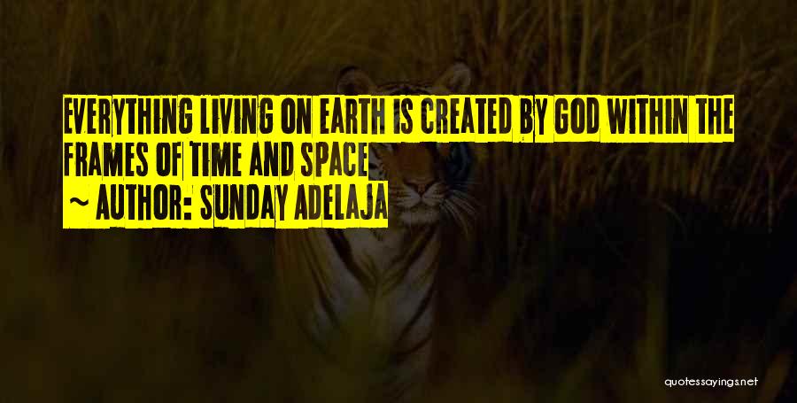 Sunday Adelaja Quotes: Everything Living On Earth Is Created By God Within The Frames Of Time And Space