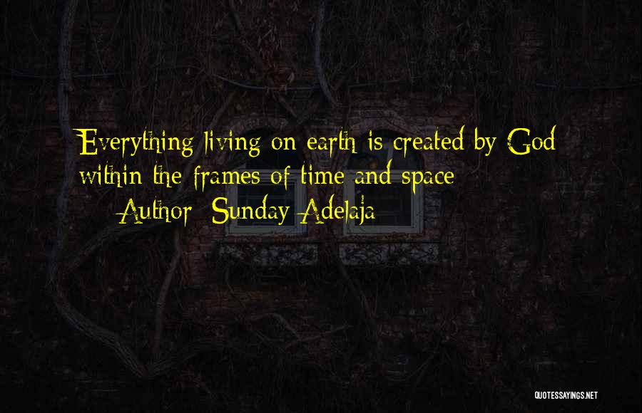 Sunday Adelaja Quotes: Everything Living On Earth Is Created By God Within The Frames Of Time And Space