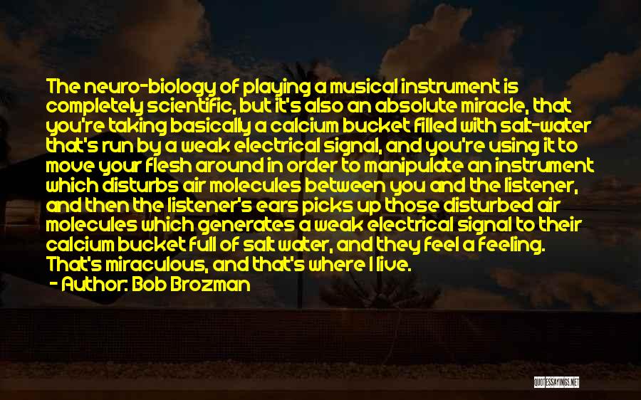 Bob Brozman Quotes: The Neuro-biology Of Playing A Musical Instrument Is Completely Scientific, But It's Also An Absolute Miracle, That You're Taking Basically