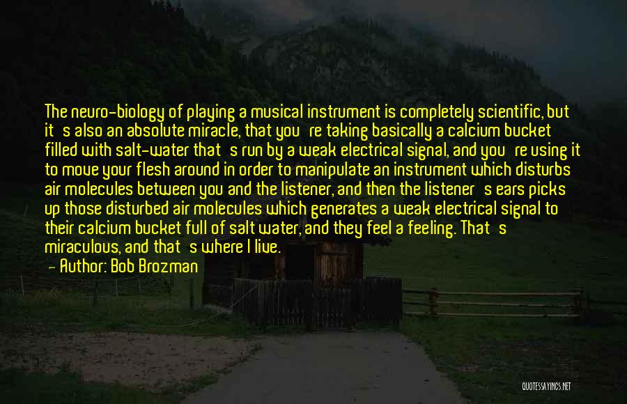 Bob Brozman Quotes: The Neuro-biology Of Playing A Musical Instrument Is Completely Scientific, But It's Also An Absolute Miracle, That You're Taking Basically