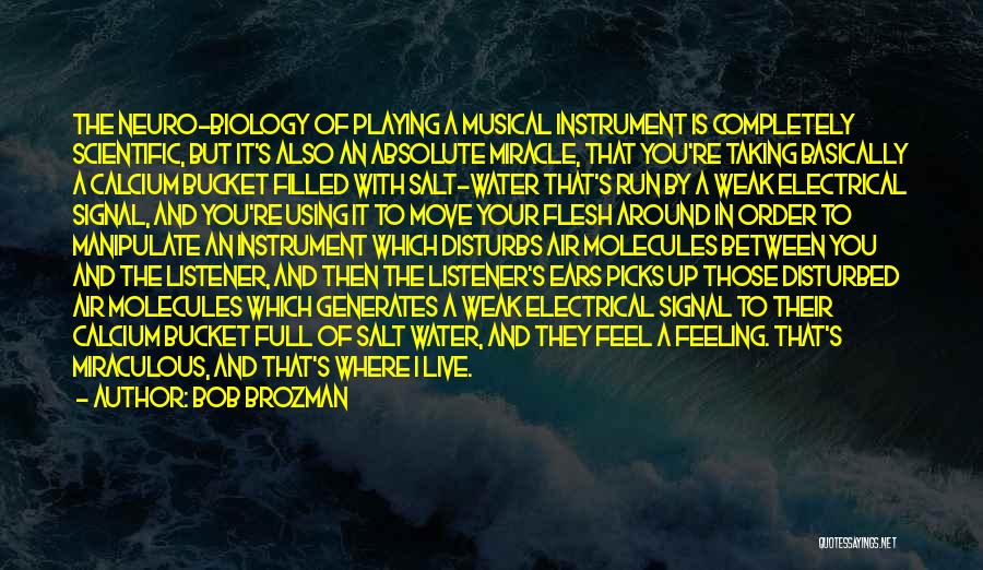 Bob Brozman Quotes: The Neuro-biology Of Playing A Musical Instrument Is Completely Scientific, But It's Also An Absolute Miracle, That You're Taking Basically