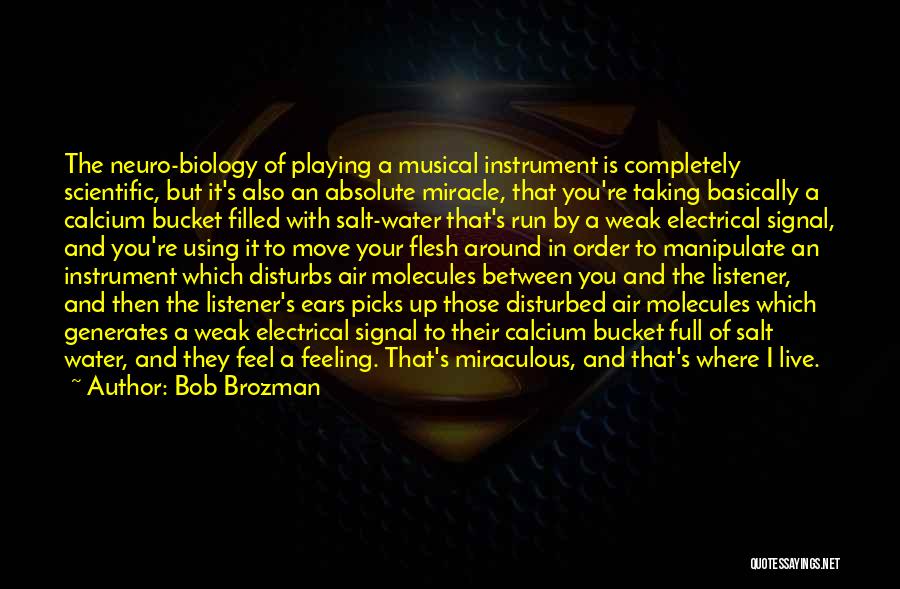 Bob Brozman Quotes: The Neuro-biology Of Playing A Musical Instrument Is Completely Scientific, But It's Also An Absolute Miracle, That You're Taking Basically