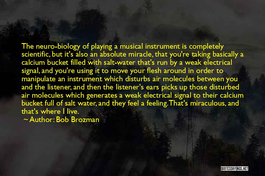 Bob Brozman Quotes: The Neuro-biology Of Playing A Musical Instrument Is Completely Scientific, But It's Also An Absolute Miracle, That You're Taking Basically