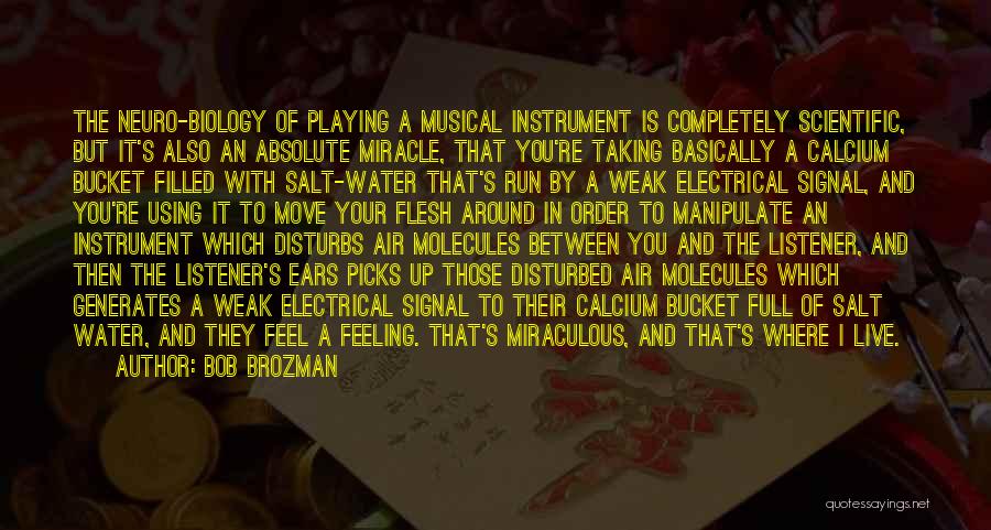 Bob Brozman Quotes: The Neuro-biology Of Playing A Musical Instrument Is Completely Scientific, But It's Also An Absolute Miracle, That You're Taking Basically