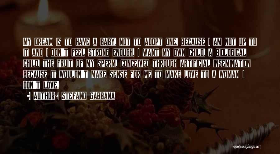 Stefano Gabbana Quotes: My Dream Is To Have A Baby, Not To Adopt One, Because I Am Not Up To It And I