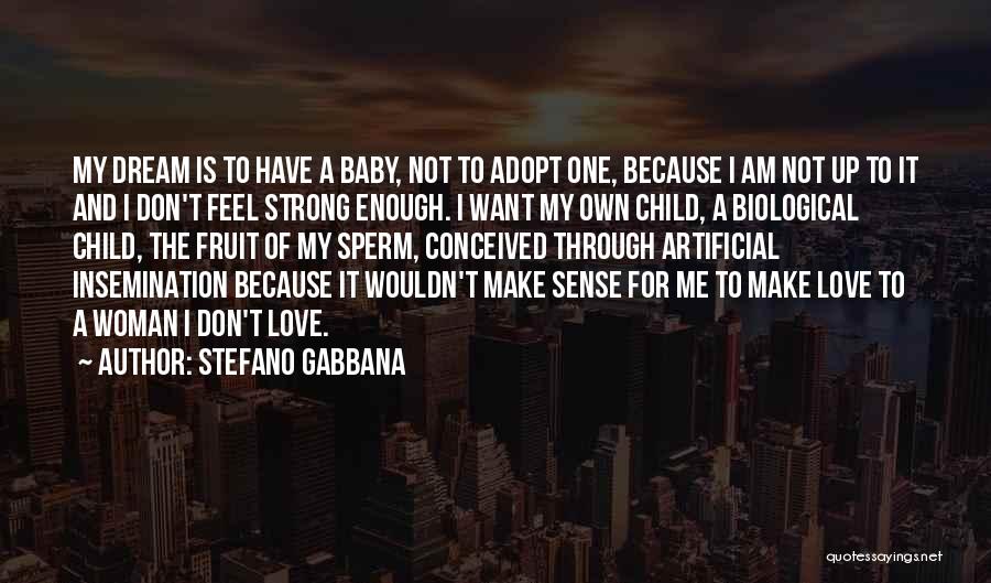 Stefano Gabbana Quotes: My Dream Is To Have A Baby, Not To Adopt One, Because I Am Not Up To It And I