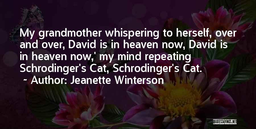 Jeanette Winterson Quotes: My Grandmother Whispering To Herself, Over And Over, David Is In Heaven Now, David Is In Heaven Now,' My Mind