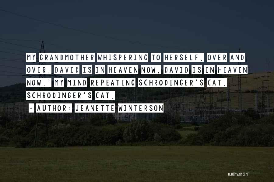 Jeanette Winterson Quotes: My Grandmother Whispering To Herself, Over And Over, David Is In Heaven Now, David Is In Heaven Now,' My Mind