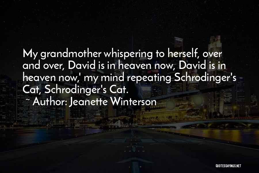 Jeanette Winterson Quotes: My Grandmother Whispering To Herself, Over And Over, David Is In Heaven Now, David Is In Heaven Now,' My Mind