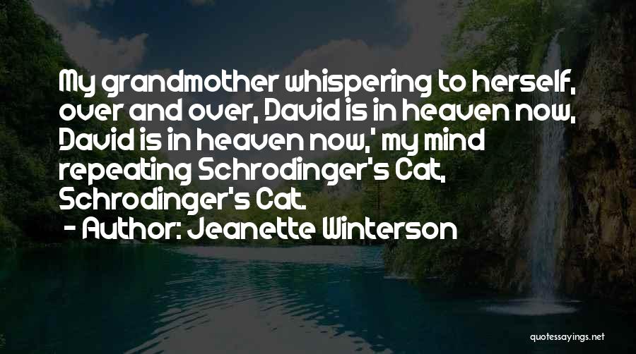 Jeanette Winterson Quotes: My Grandmother Whispering To Herself, Over And Over, David Is In Heaven Now, David Is In Heaven Now,' My Mind