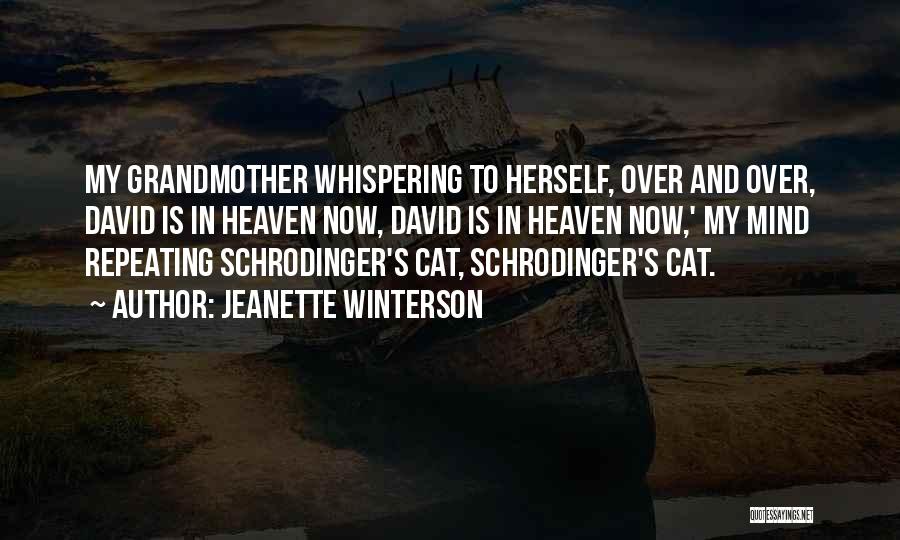 Jeanette Winterson Quotes: My Grandmother Whispering To Herself, Over And Over, David Is In Heaven Now, David Is In Heaven Now,' My Mind