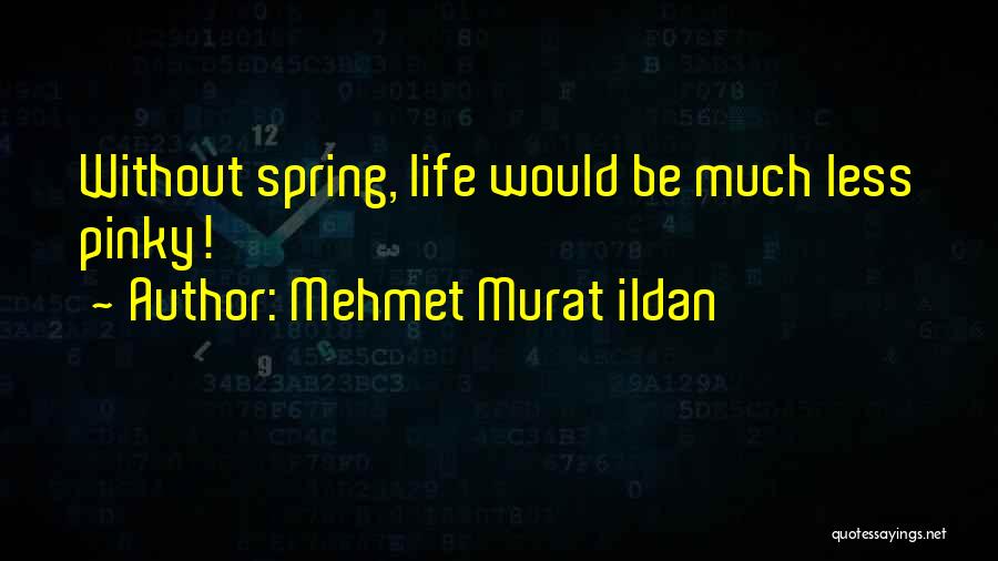 Mehmet Murat Ildan Quotes: Without Spring, Life Would Be Much Less Pinky!
