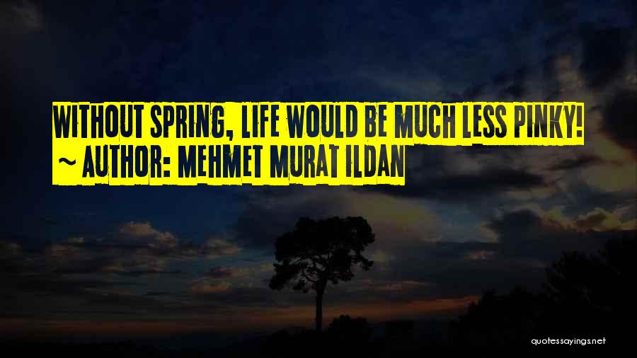Mehmet Murat Ildan Quotes: Without Spring, Life Would Be Much Less Pinky!