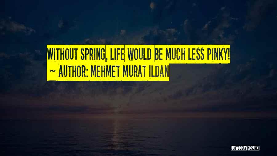 Mehmet Murat Ildan Quotes: Without Spring, Life Would Be Much Less Pinky!