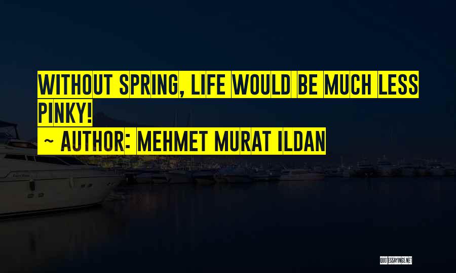 Mehmet Murat Ildan Quotes: Without Spring, Life Would Be Much Less Pinky!