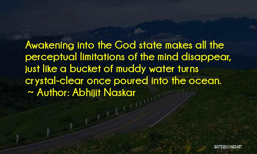 Abhijit Naskar Quotes: Awakening Into The God State Makes All The Perceptual Limitations Of The Mind Disappear, Just Like A Bucket Of Muddy