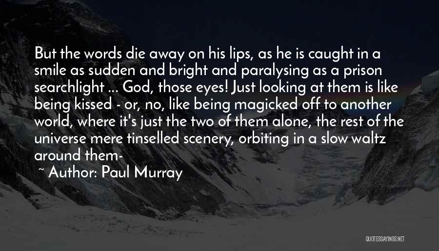 Paul Murray Quotes: But The Words Die Away On His Lips, As He Is Caught In A Smile As Sudden And Bright And