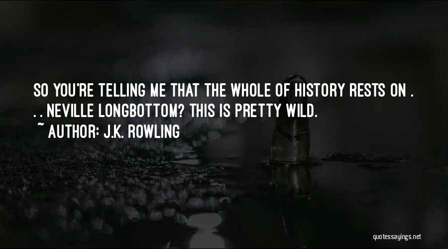 J.K. Rowling Quotes: So You're Telling Me That The Whole Of History Rests On . . . Neville Longbottom? This Is Pretty Wild.