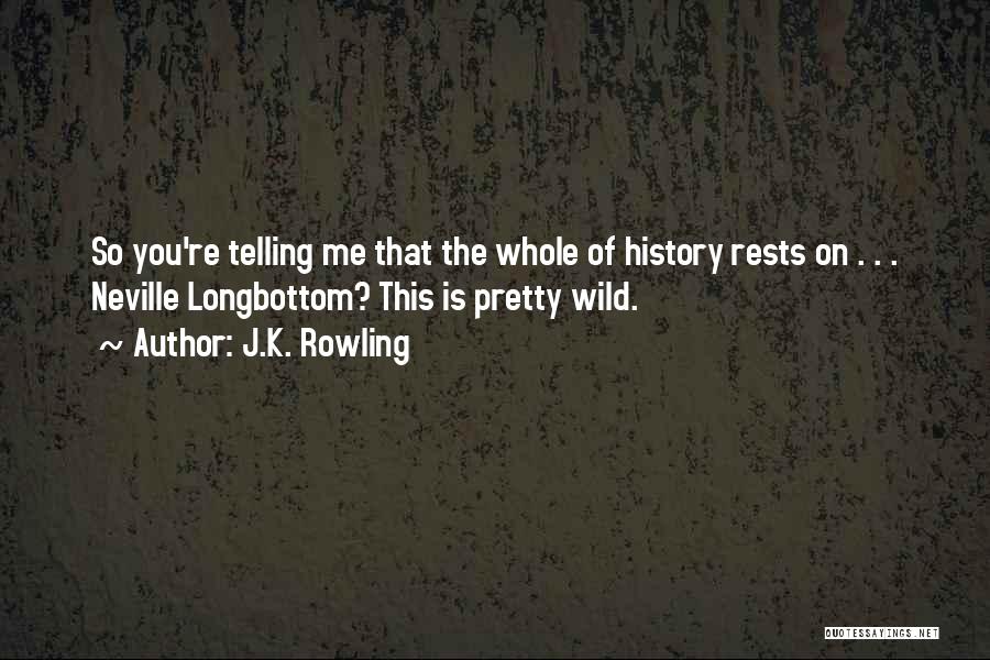 J.K. Rowling Quotes: So You're Telling Me That The Whole Of History Rests On . . . Neville Longbottom? This Is Pretty Wild.