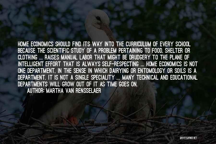 Martha Van Rensselaer Quotes: Home Economics Should Find Its Way Into The Curriculum Of Every School Because The Scientific Study Of A Problem Pertaining